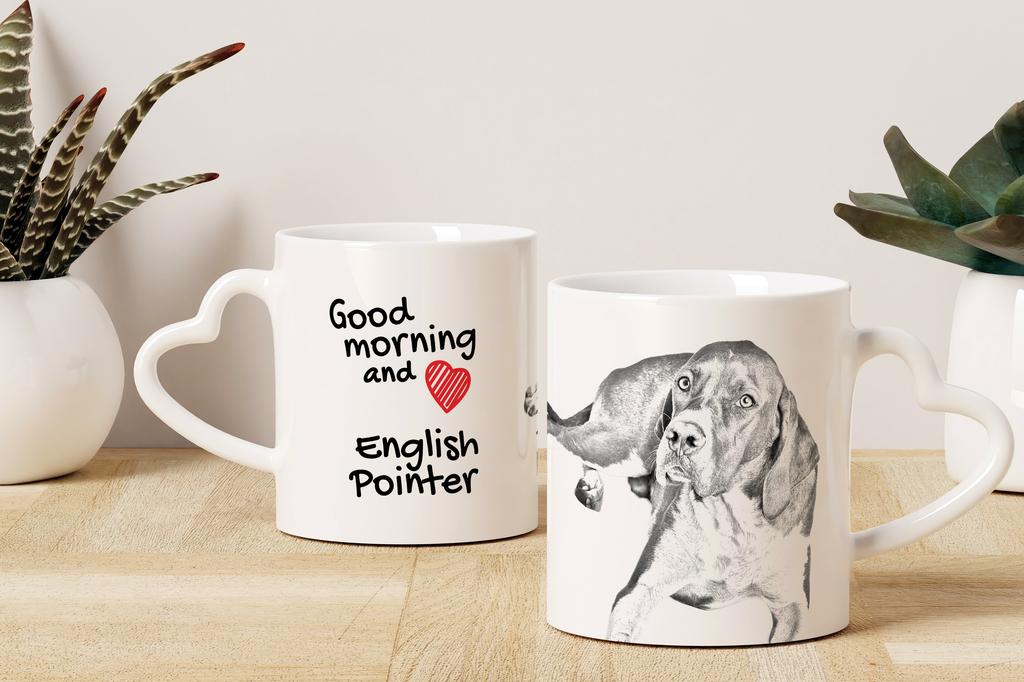 English Pointer I - cup with a dog, adorable cup with a heart-shaped handle, universal gift from the Art-Dog brand