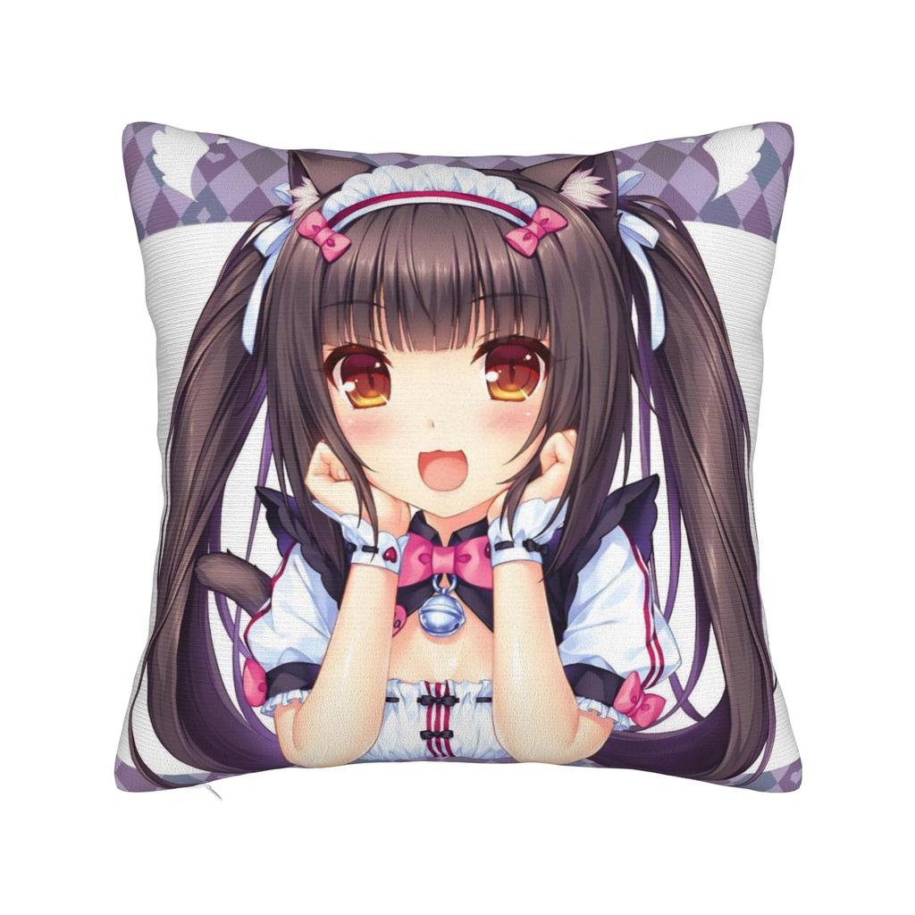 Anime N-Nekopara Pillowcases Product Printing Cushion Cover Decorations  Pillow Case Cover Home Multi-Size