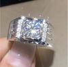 Men's and Women's Rings Inlaid with Artificial Zircon Are Trendy Versatile Fashionable High-end and Luxurious In Design Zircon