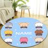 Personalized K-Kpop Team Round Chair Office Rug - Perfect for Mat, Office Chair & More - Ideal Gift for Birthdays and Holidays
