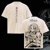 Frieren Anime Printed T-shirt For Men Clothing Harajuku Vintage Washed Oversized T Shirt Summer Short Sleeve Cotton Tees Tops