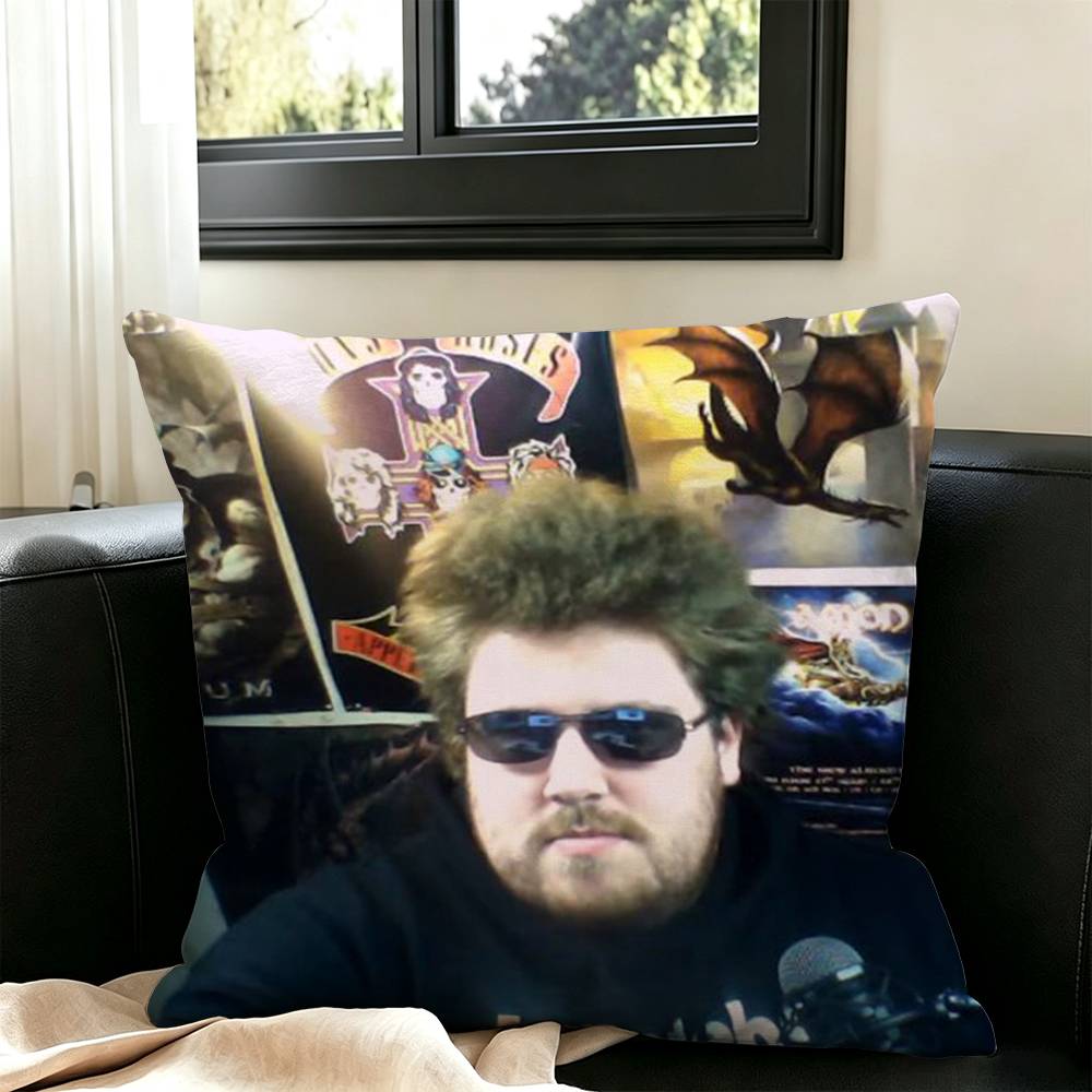 Funny Man Drachenlord Pillow Case Square Double-Sided Sofa Cushion Cover Bedroom Bedside Pillow