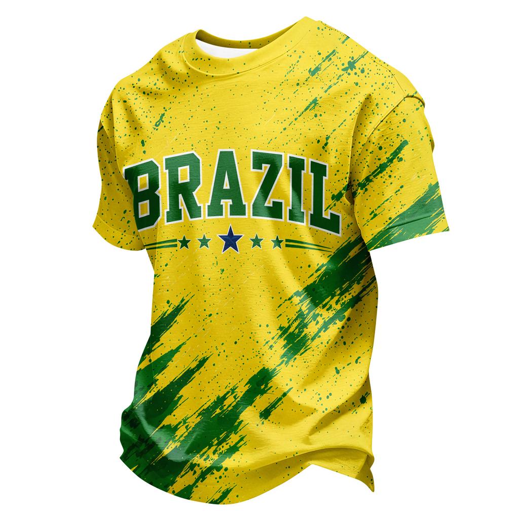 Men's Casual Summer Short Sleeve Neck T Shirt for Everyday Wear
