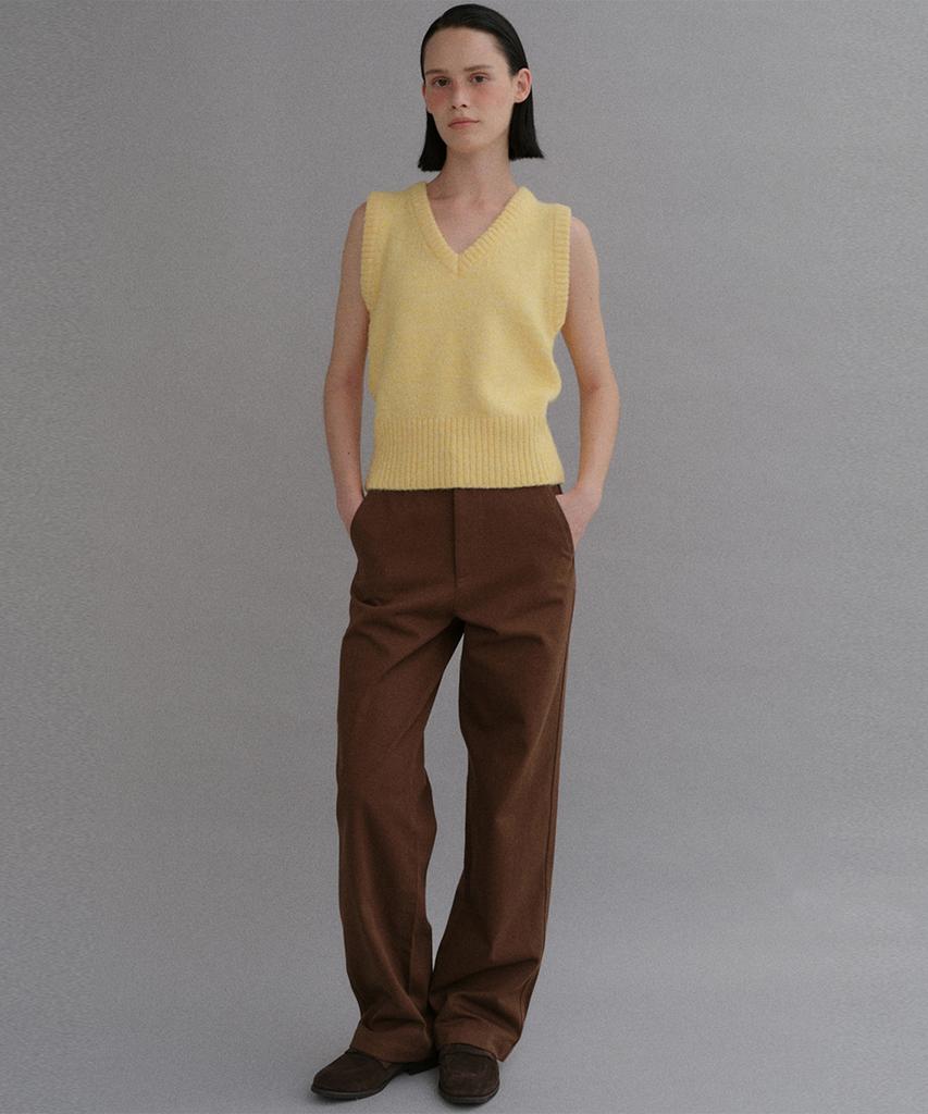 Beiodeu Straight Cotton Pants_Brown