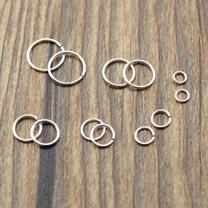 Anillas de Salto de Plata de Ley 925 Anilla Dividida para Componentes de Hallazgos de Joyería Conectores de Pendientes Pulsera Accesorios para Hacer Joyería