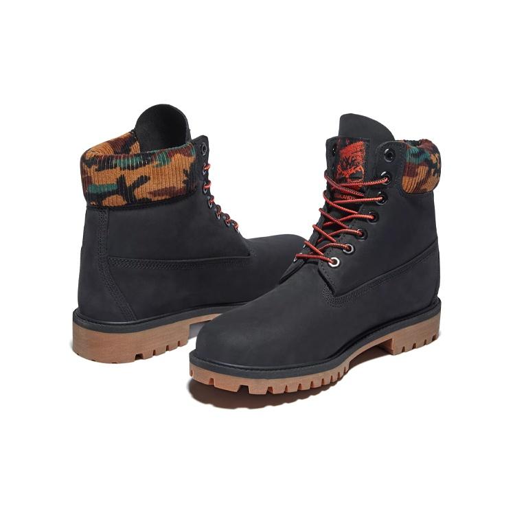 Timberland 6 Inch Premium Boot 'Black Nubuck with Camouflage Collar' Men's A2KC3001