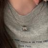 Rainbow Ring Transfer Bead Necklace Retro Trend Colored Diamond Personalized Women'S Girlfriend Collarbone Chain