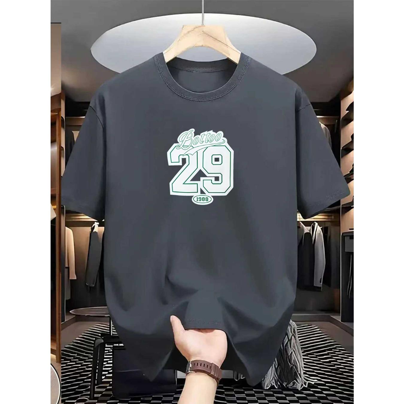 The 2026 new bear 29 T-shirt with short sleeves and printed round necks popular for both men women 2XL серый 779₽