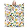 Pokemon Characters Plush Blankets Kids  Flannel Throw Blanket For Couch Bed Warm Soft Custom Quality Bedspread Gift Idea