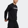 Adidas Training Sweatshirt with Reflective Logo Print Men Tops Black GP0995