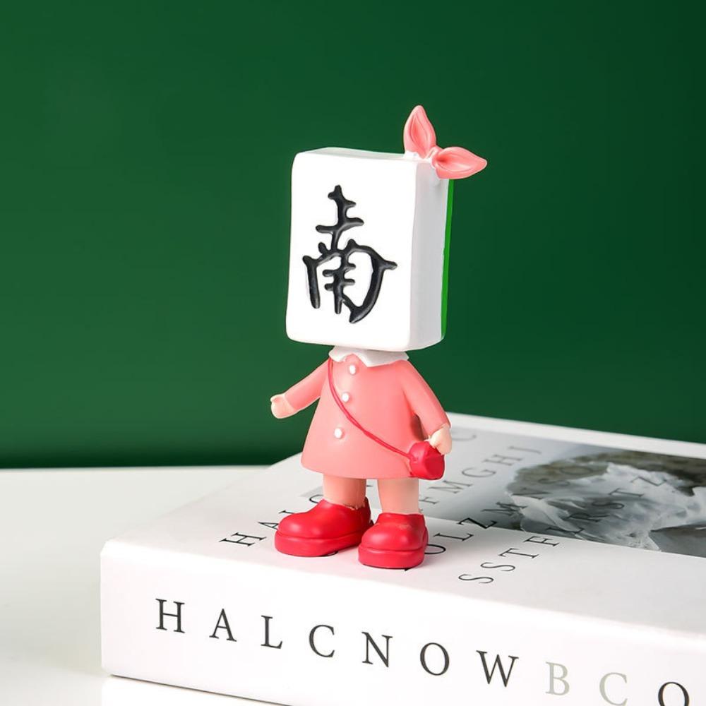 Miniature Mahjong Mini Figurine Handmade Mahjong Figure Toys Kids Birthday Gift