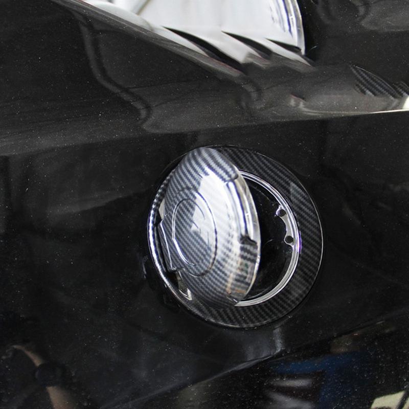 2pcs Carbon Fiber Fuel Tank Cover Trim for Dodge Challenger 2015- Auto Parts