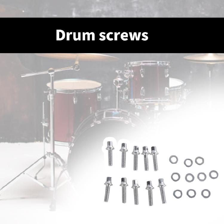 10 Pack Percussion Drum Screws Drum Hardware Component Drum Set Screws for Secure and Stable Instrument Assembly