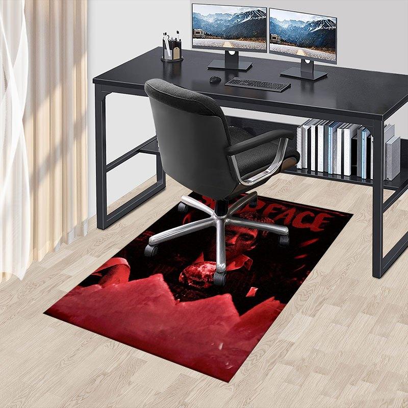 1ks Scarface Kancelářský Koberec Podložka pod Židli Měkká, Pohodlná, Pro Všechna Roční Období, Perfektní pro Domov, Ložnici nebo Kancelářský Dekor, Perfektní Dárek pro
