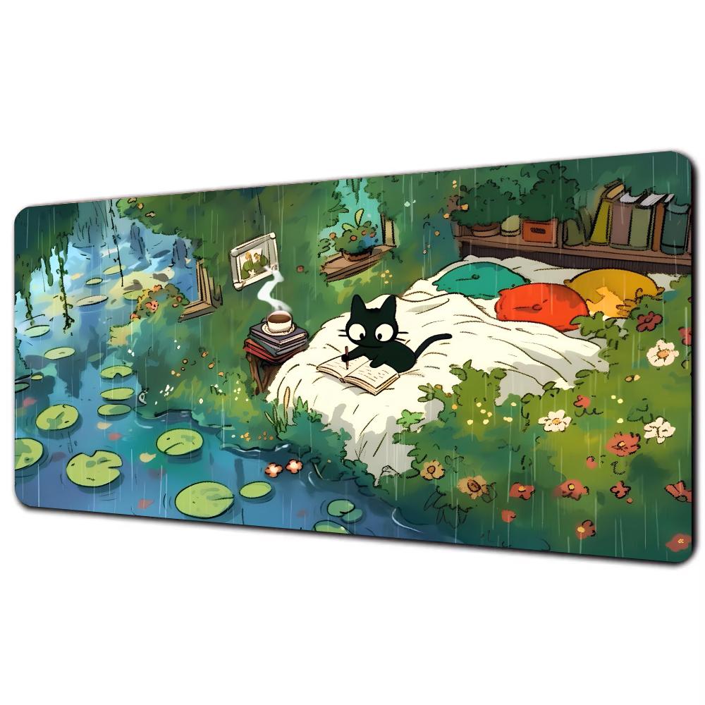 Green plant Mouse Pad Mousepad Large Abstract Mouse Pad Gaming Deskmat With Lockedge Office Nonslip Carpet