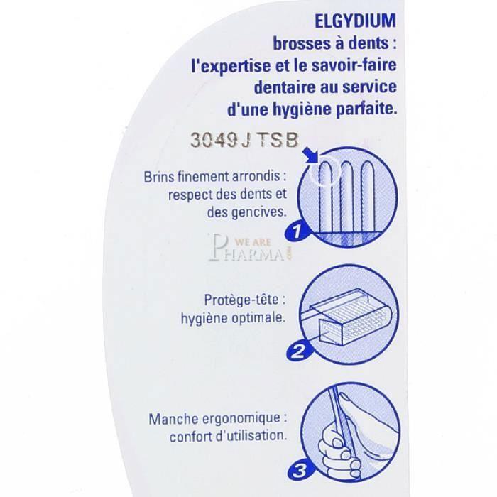 Brosse À Dents - Elgydium - CLASSIC Standard - Souple - Tête Longue - Hygiène Bucco-dentaire