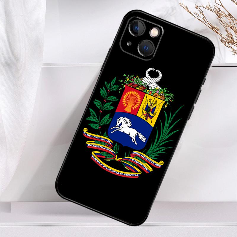 Venezuela Flag Coat Of Arms Case For iPhone 14 13 12 11 16 15 Pro Max Mini Cover X XR XS 8 7 14 16 15 Plus Accessories