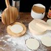 Dumpling Wrapper Press Easy to Use Dumpling Skin Former Manual Pastry Presser Time-Saving Kitchen Gadget Sturdy Wood