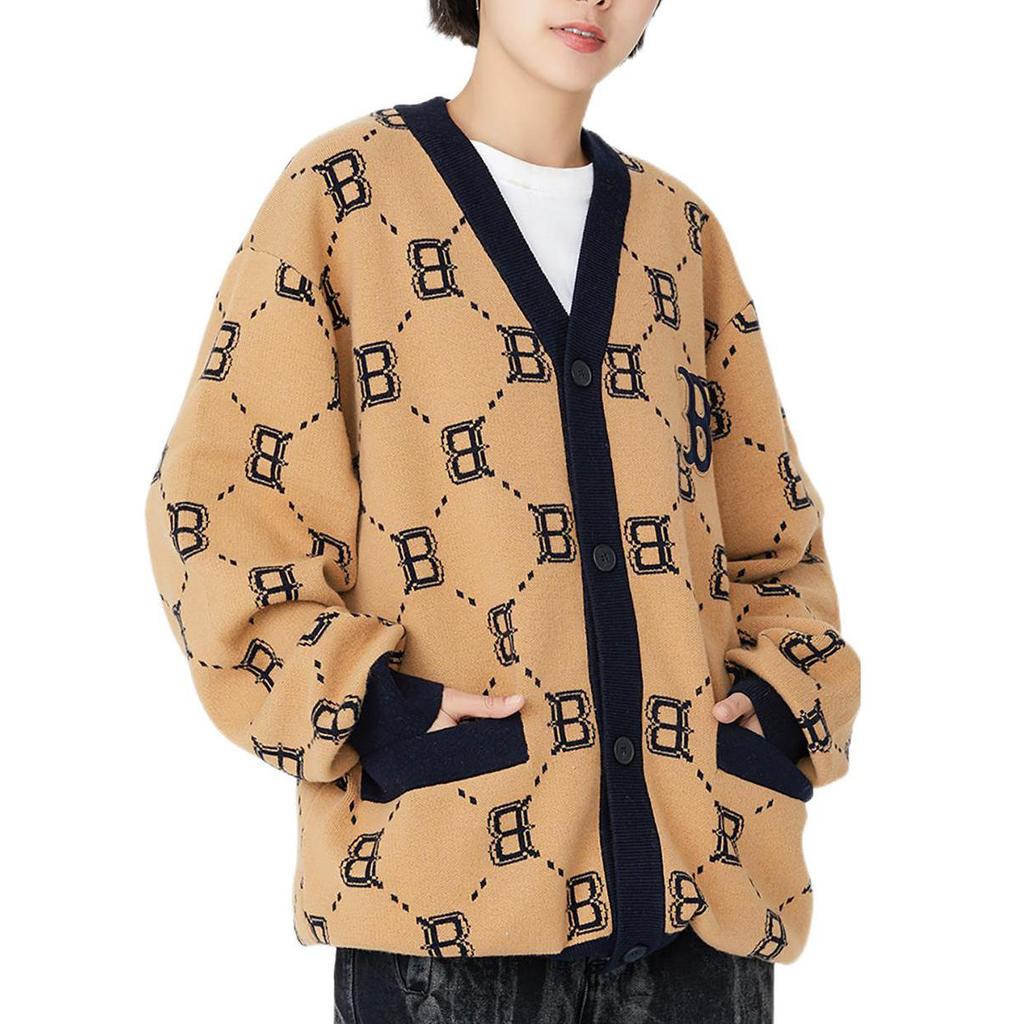 MLB FW22 Sweater Unisex Beige Yellow 3AKCM0224-43BGS