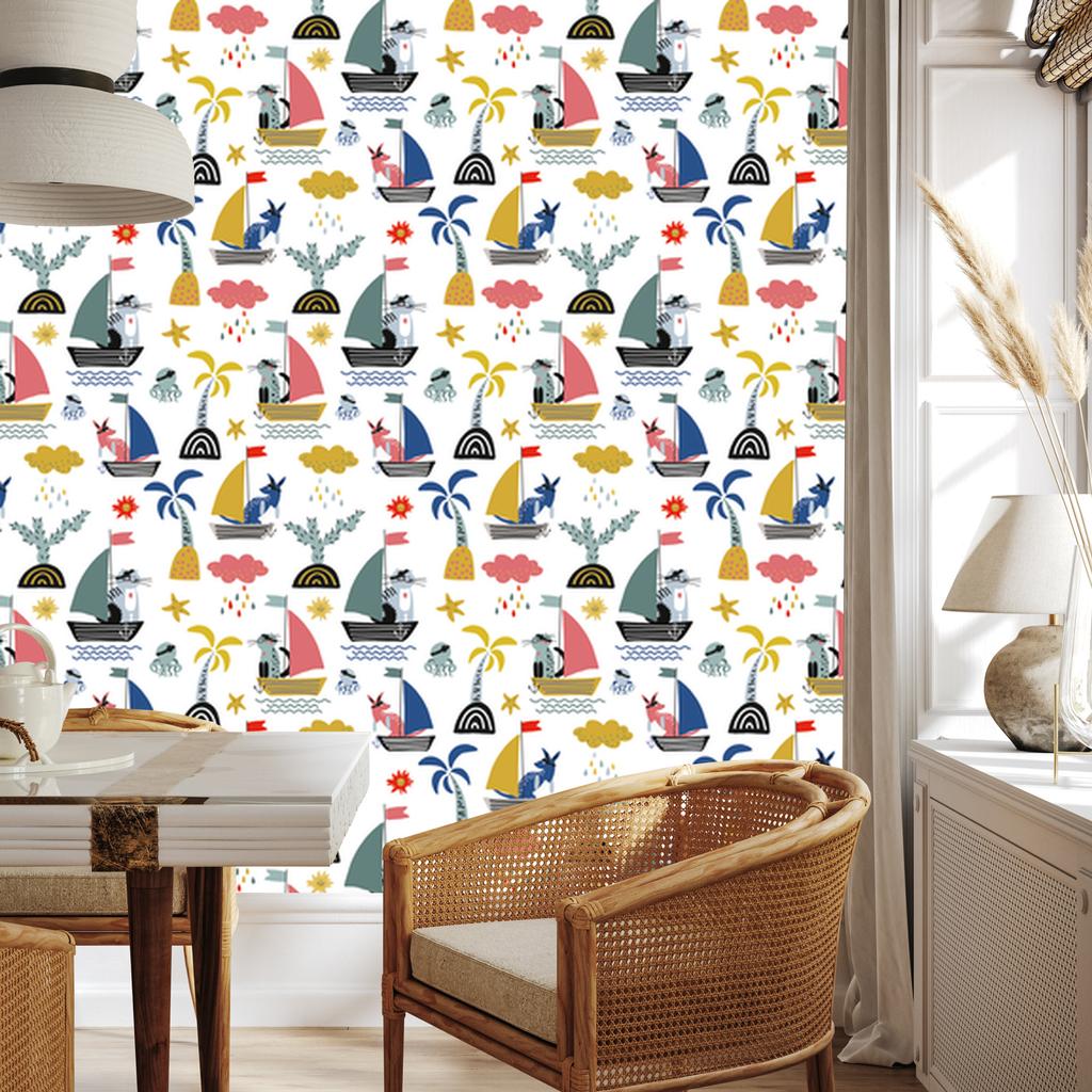 Pirates wallpaper for living room and bedroom 50x1000