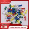 Five-Color Transparent I-Shaped Thumbtacks for Office or DIY Cork Boards