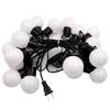 G50 Solar LED Outdoor Waterproof String Lights - Large Round Bulbs for Camping, Courtyard, Canopy, Tent, and Decorative Atmosphere.