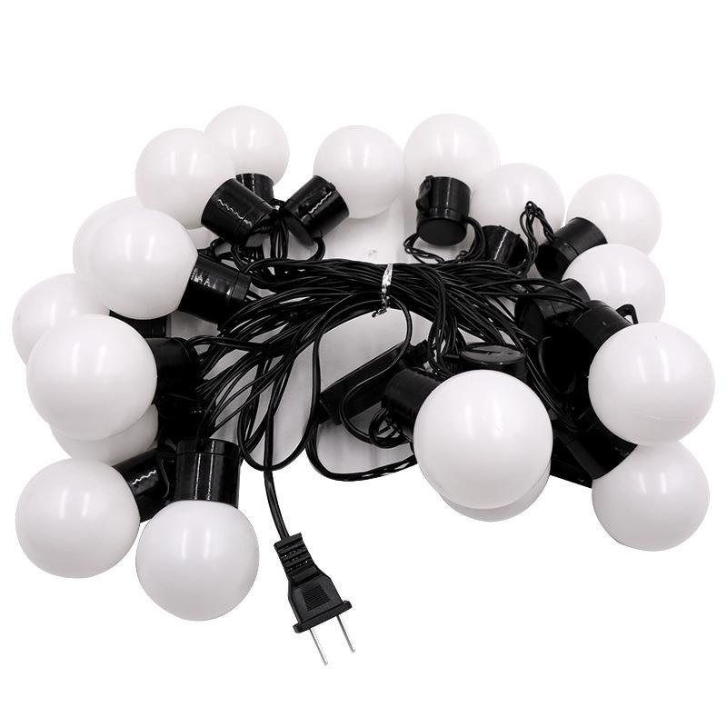 G50 Solar LED Outdoor Waterproof String Lights - Large Round Bulbs for Camping, Courtyard, Canopy, Tent, and Decorative Atmosphere.