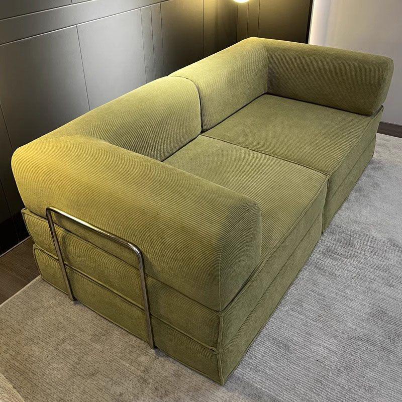 Teddy Fabric Sofa Bed: Vacuum Compression, Double-Use, Washable, Living Room Module for Sleeping & Lounging