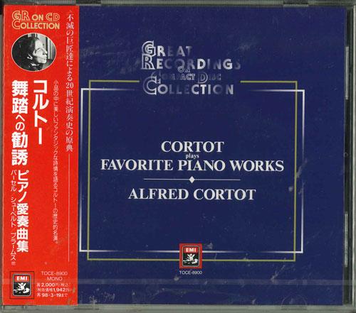 

CD CORTOT (ALFRED), MENDELSSOHN, ETC. - Invitation to the Dance (Piano Love TOCE8900 Japan ObiClassical Used
