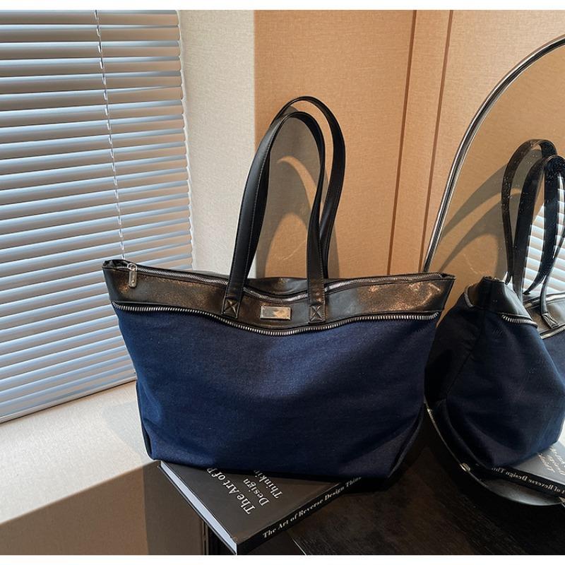 Denim Tote Bag Spring New Fashion Casual Large Capacity Shoulder Bag High Sense Armpit Bag