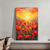 Red Flowers Sunset Landscape Canvas Painting Modern Posters and Prints Wall Art Pictures Cuadros for Living Room Home Decoration