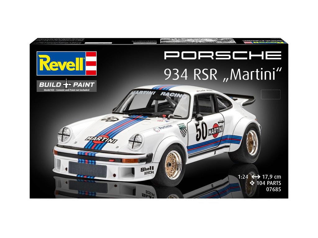 Revell 1/24 Porsche 934 RSR Martini Plastic Model Kit 07685