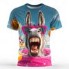 Tricou cu Model Abstract de Animale Amuzante Pentru Copii Vara Casual Gât Rotund Topuri Casual de Exterior Tricouri Băieți Top Îmbrăcăminte Fete