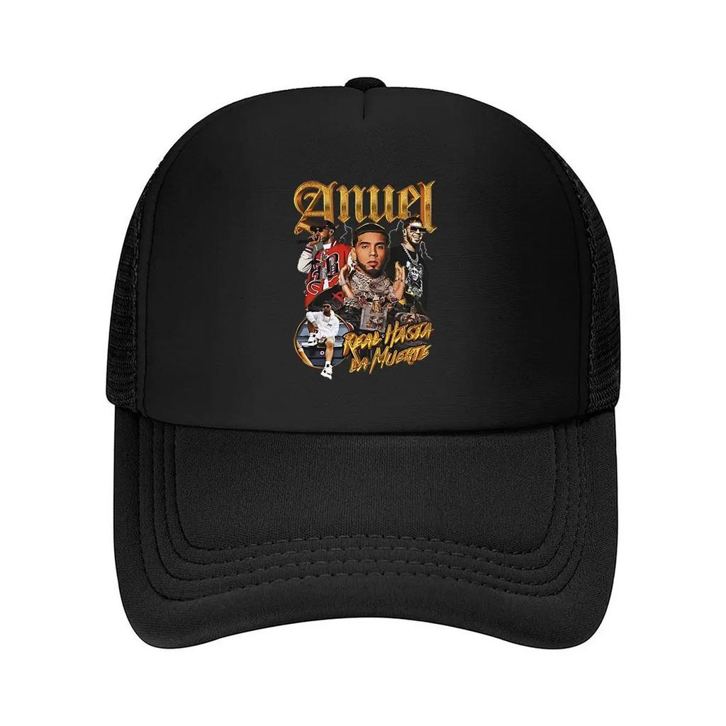 Anuel AA Music Tribute Reggaeton Artist Collage for Latin Fans Mesh Baseball Cap
