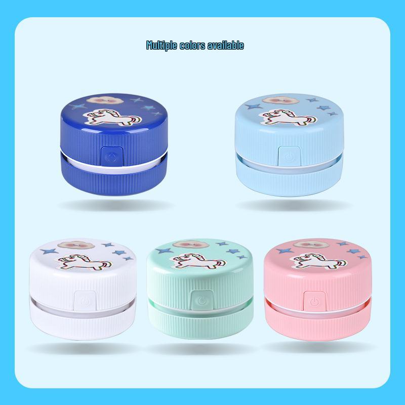 

Rechargeable Mini Handheld Desktop Vacuum Cleaner with Optional Logo - Perfect for Student Eraser Shavings and Commemorative Printing. Blue - Battery