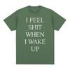 Yungblud I Feel Shit When I Wake Up TShirts Unisex Clothing Fashion Hip Hop Short Sleeves T Shirt Cotton Casual TShirt Streetwear