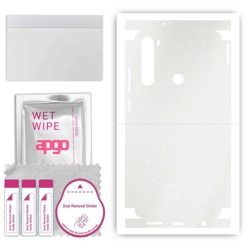 apgo Protective Skin Sticker for the Back+sides Compatible with Xiaomi Redmi Note 8, Full Wrap Film, Foil, Vinyl - Pattern Matte Transparent