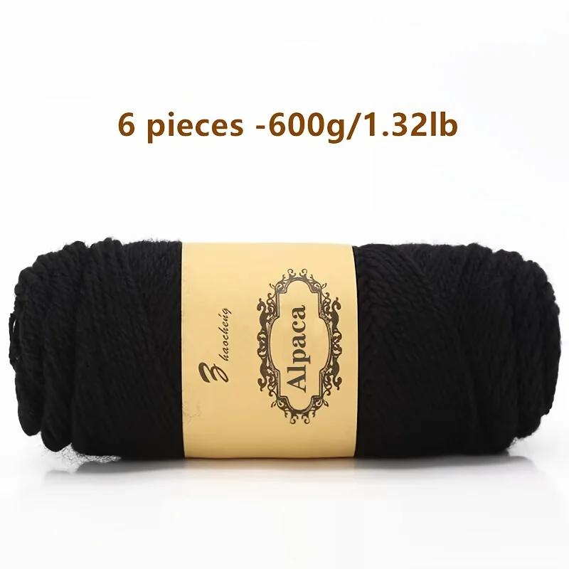 6 Pcs Premium Soft & Durable Alpaca Blend Yarn Worsted Weight, Perfect for Knitting Sweaters Assorted Colors