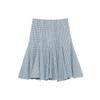 European & American Style Plaid Midi Skirt with Wide Hem - Retro 2026 Collection 4661407