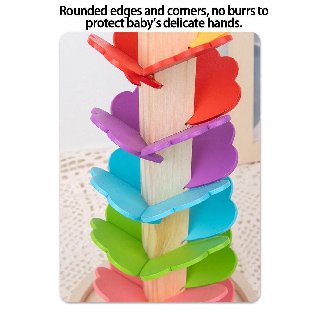 Bunter musikalischer Baum Klangbaum Ball Drop Spielzeug für Kinder Holz Ball Drop Musikalischer Baum Spielzeug