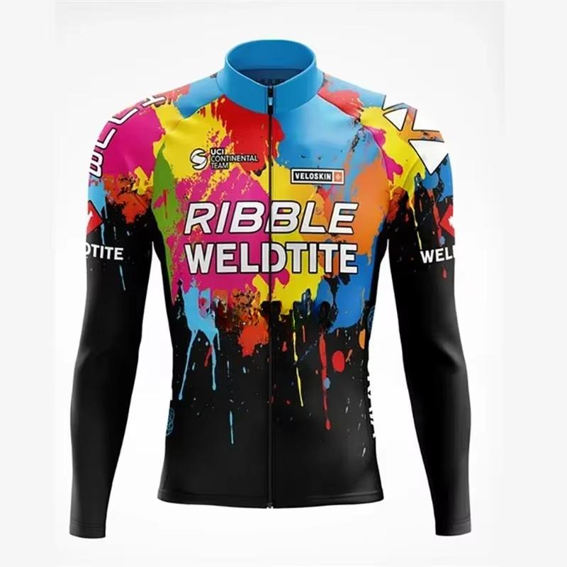 

Ribble Weldtite Велосипедная одежда Осень Мужская Рубашка для шоссейного велосипеда Велосипедные штаны МТБ Джерси Велосипедные штаны 2026 Осень Дышащий Велосипедный костюм XS