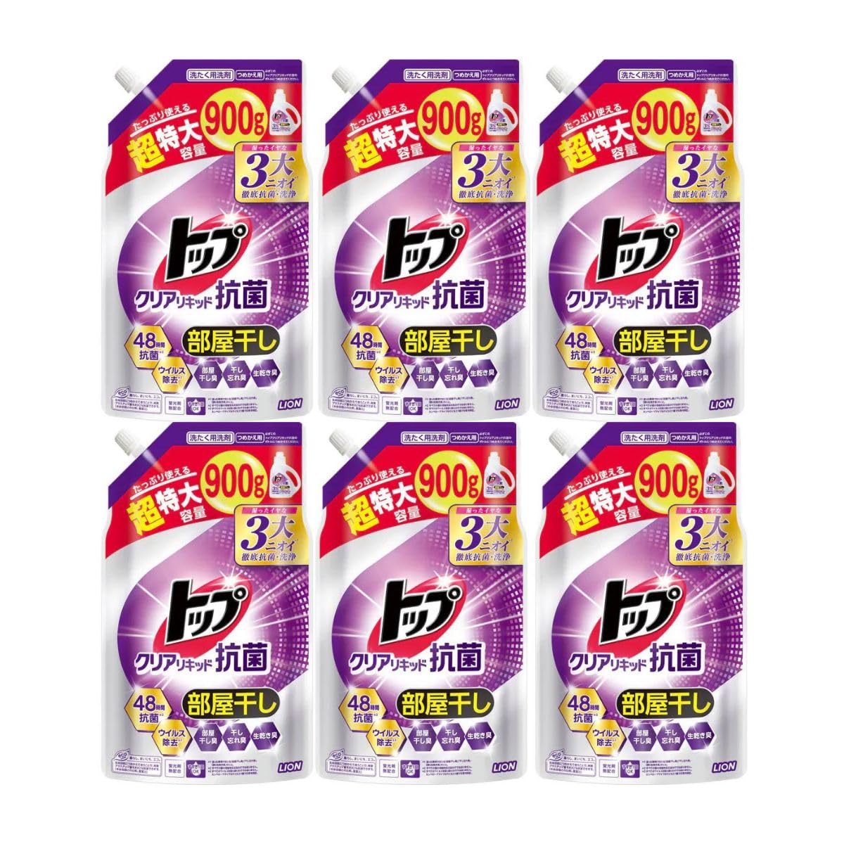

LION Top Clear Liquid антибактериальный осушитель воздуха для помещений сменный блок Extra Large 900 г x 6 шт. набор [оптовая закупка]