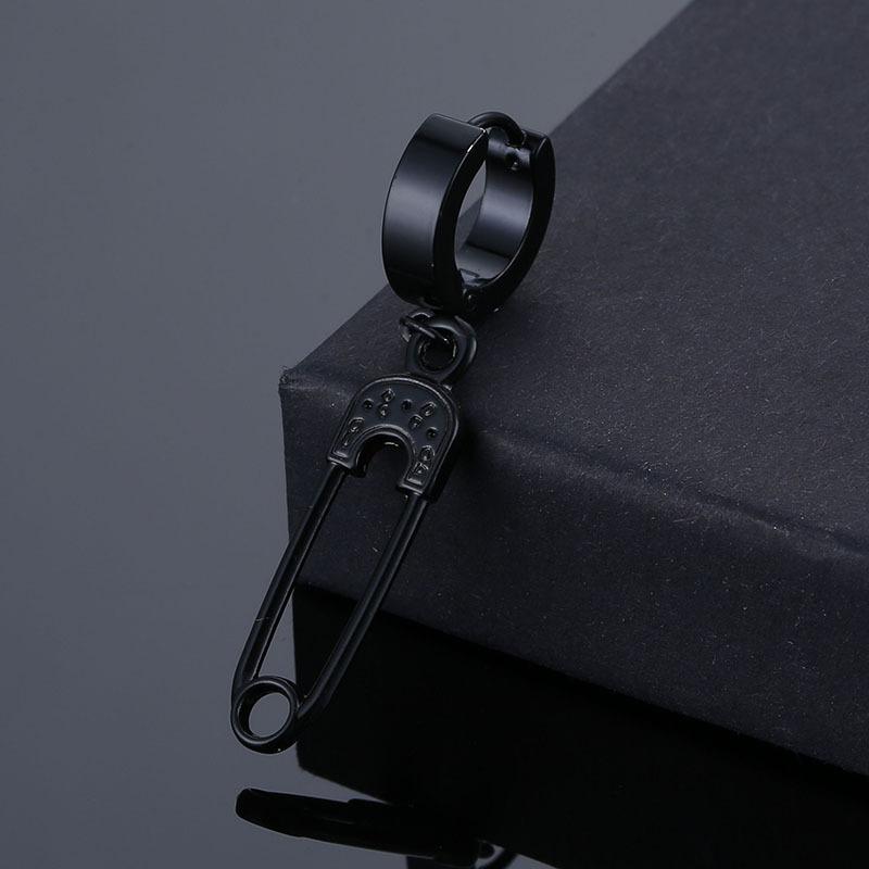 Rzeźbiony Pin Hoop Kolczyk Wisiorek Vintage Black Woman's Men Party Biżuteria Prezent dla przyjaciół
