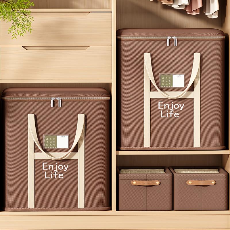 1 st Kraftiga hopfällbara förvaringspåsar med stadiga hopfällbara handtag - Stor kapacitet Kraftigt tygförvaring för flytt