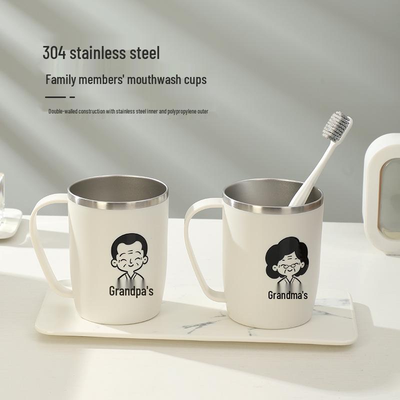 304 Stainless Steel Family Toothbrush Holder - Parent-Child Set for 3-5 Members
