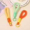 Creative Plush Mobile Phone Wrist Lanyard - Fashionable Anti-Drop Keychain with Single Buckle for Autumn and Winter