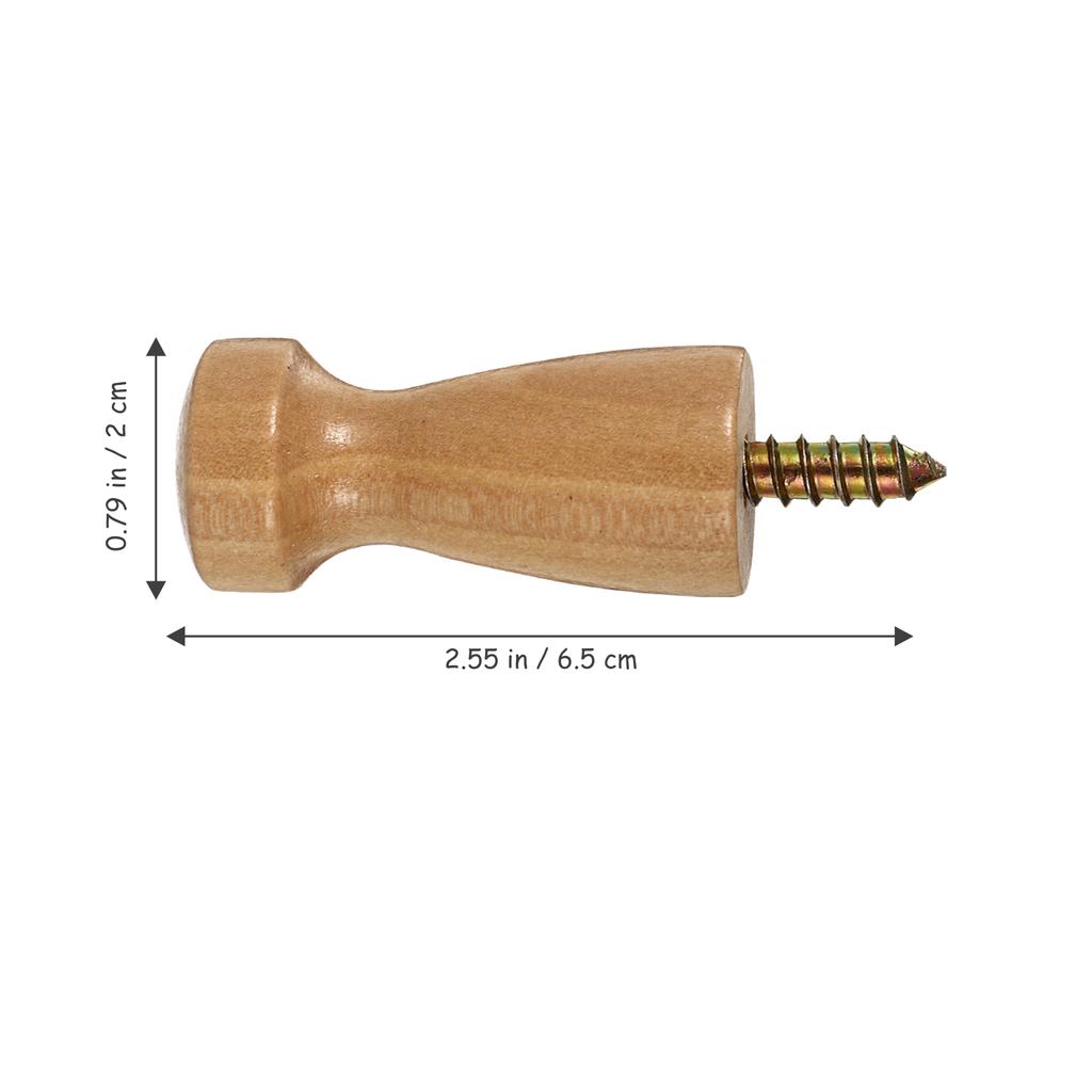 4 Stück Hakenleiste Wandhaken zum Aufhängen Rucksackaufhänger Holzbügel Feder Mantel Hut Kleidung