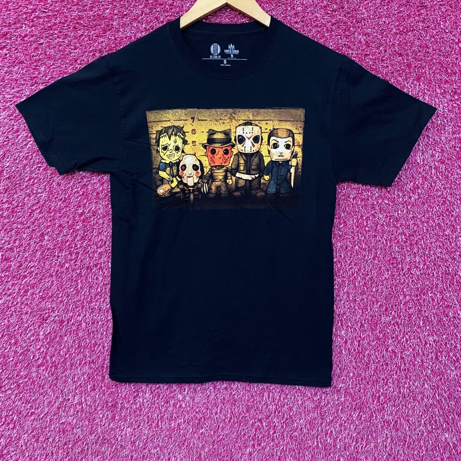 Killer Line Up Chibi Horror Villains Halloween T-Shirt Small XXL