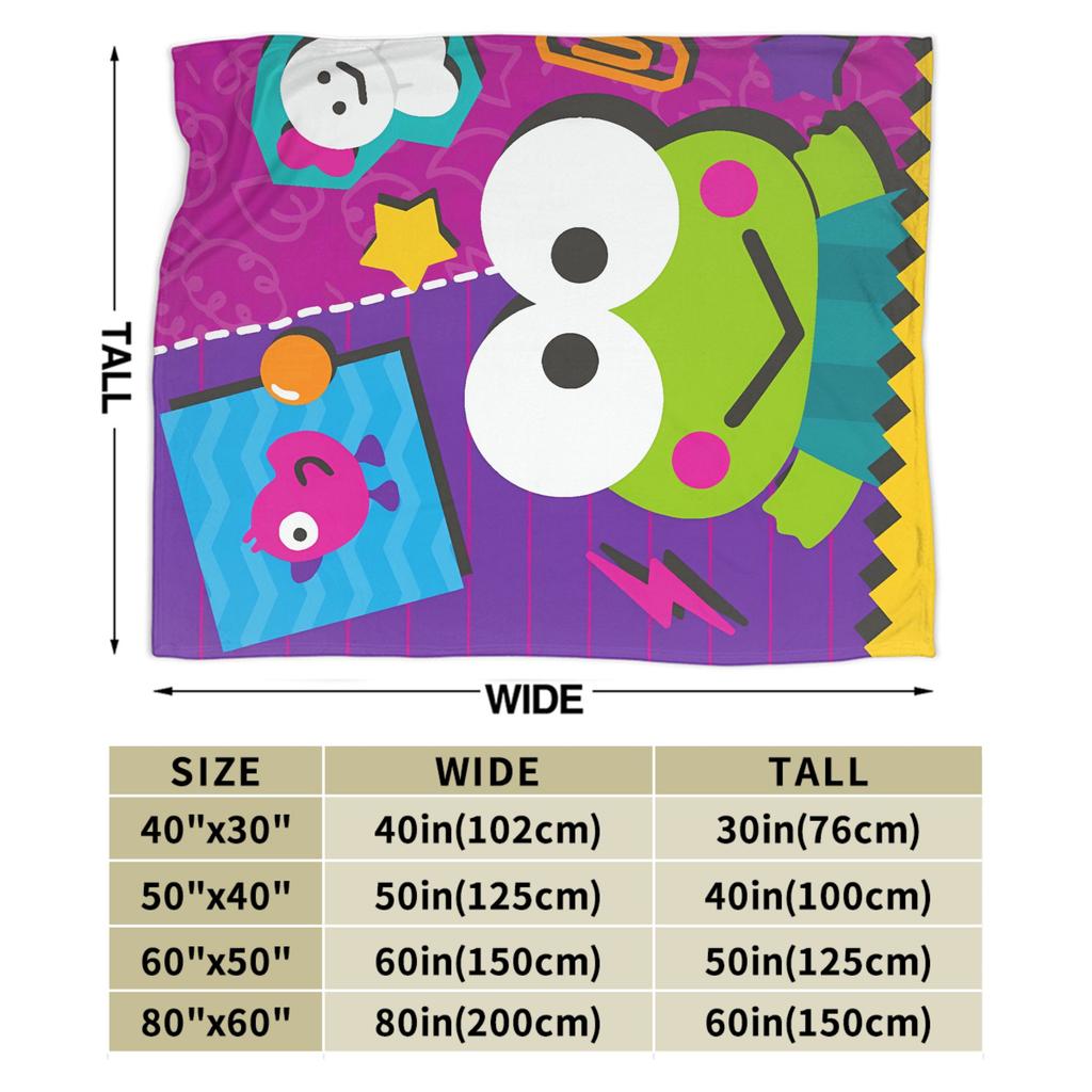Keroppis Blanket Cute Frog Super Warm Print Plush Throw Blanket For Kids Adult Home Decor Flannel Bedspread Bed Cover