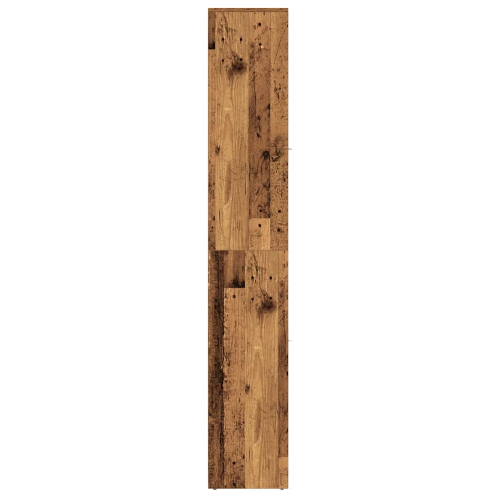 Bathroom Cabinet with Rustic Wood Look 30 x 30 x 183.5 cm Engineered Wood
